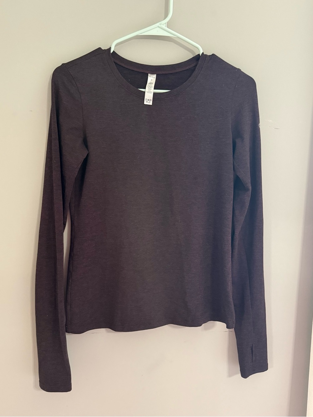 Alo Red Marled Soft Long Sleeve Top S